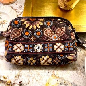 Vera Bradley Brown Floral CANYON Wristlet